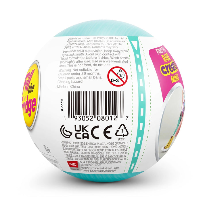 1 Cápsula Surpresa ZURU Mini Brands Fill The Fridge — 11 Itens Colecionáveis