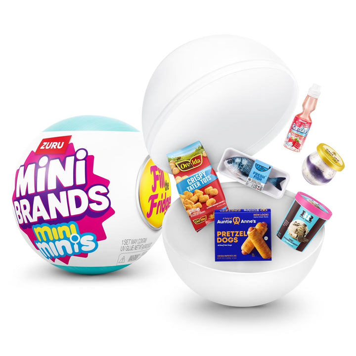 1 Cápsula Surpresa ZURU Mini Brands Fill The Fridge — 11 Itens Colecionáveis