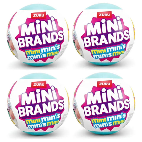 4 Cápsulas Surpresa ZURU Mini Brands Fill The Fridge — 44 Itens Colecionáveis
