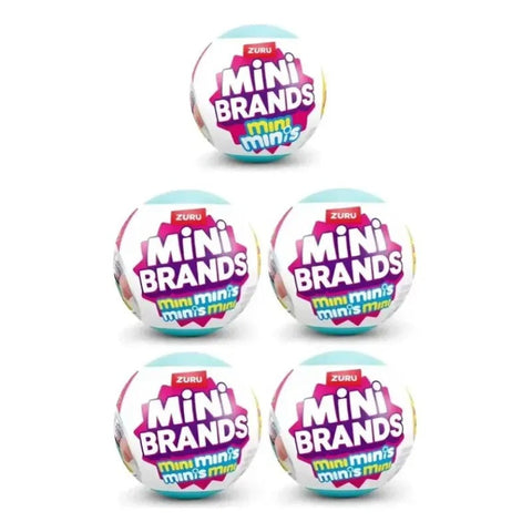 5 Cápsulas Surpresa ZURU Mini Brands Fill The Fridge — 55 Itens Colecionáveis